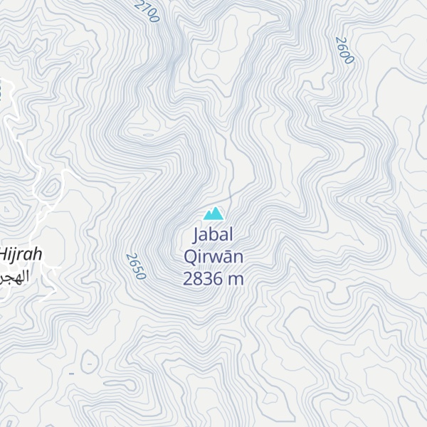 Map of Jabal Qirwān