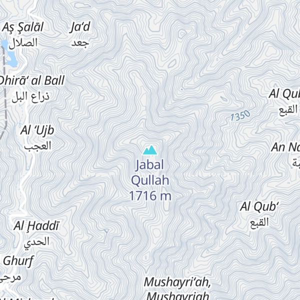 Map of Jabal Qullah