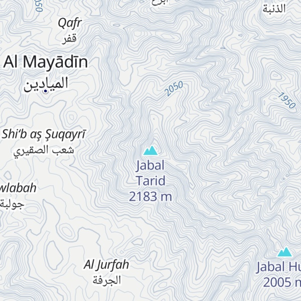 Map of Jabal Tarid