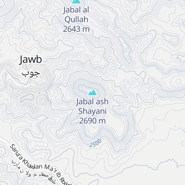 Map of Jabal ash Shayani