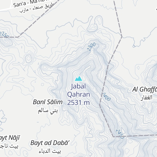 Map of Jabal Qahran