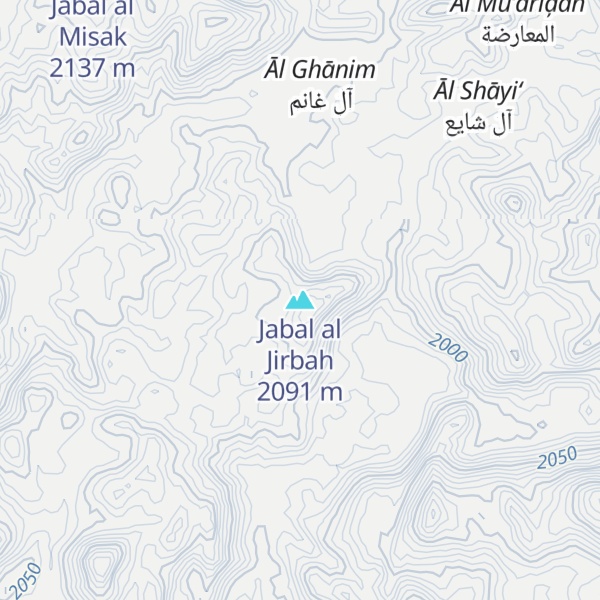 Map of Jabal al Jirbah