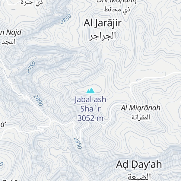 Map of Jabal ash Sha`r