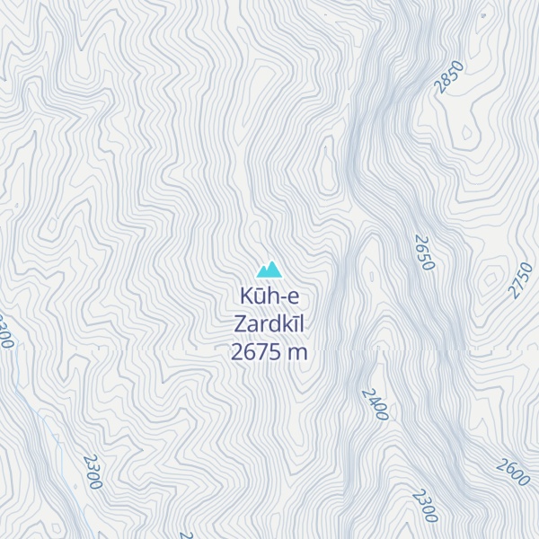 Map of Kūh-e Zardkīl
