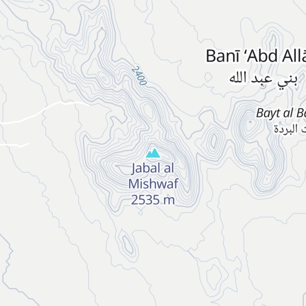 Map of Jabal al Mishwaf