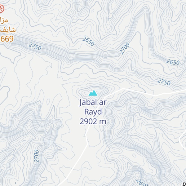 Map of Jabal ar Rayd
