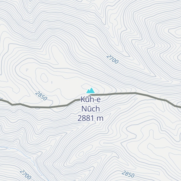 Map of Kūh-e Nūch