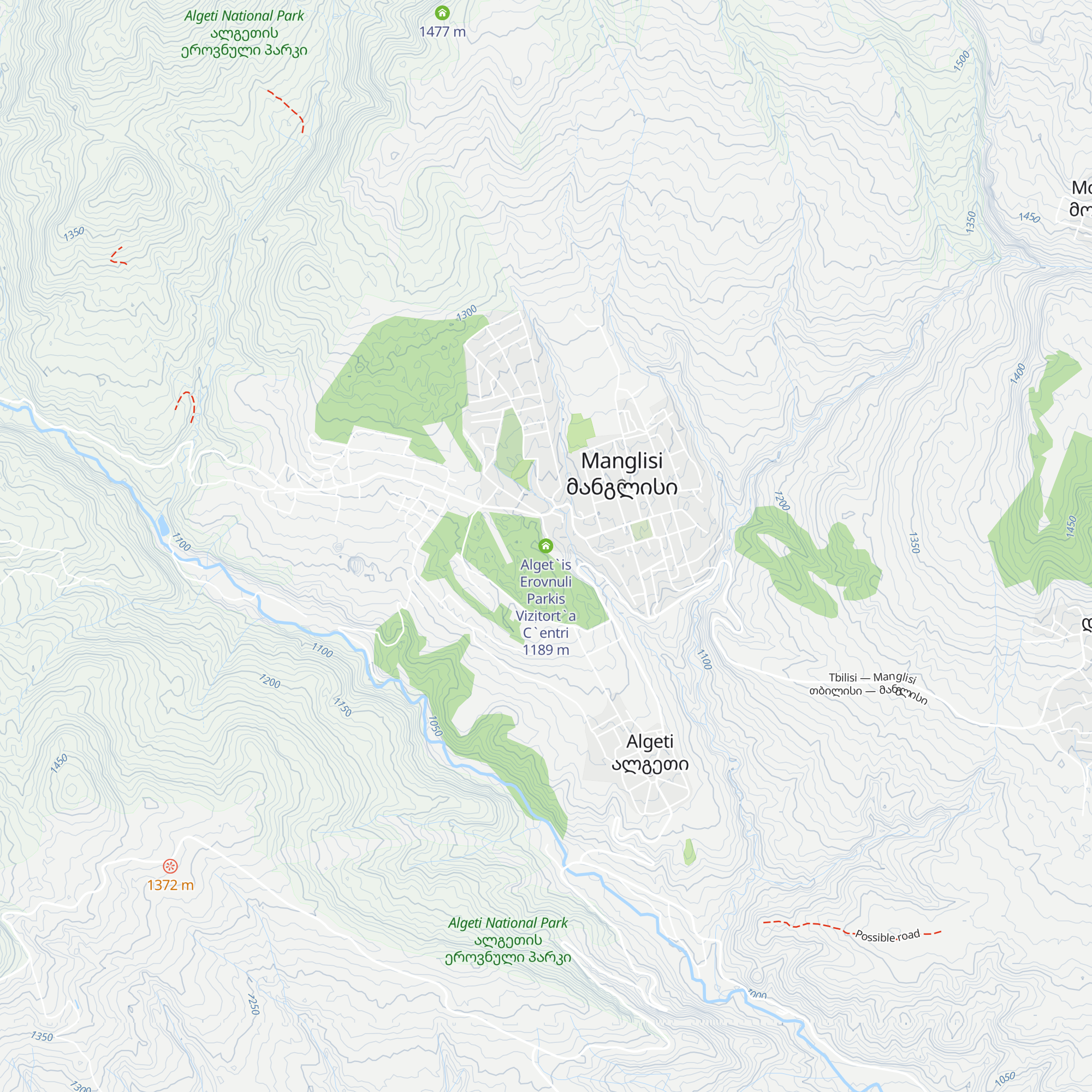 Alget`is Erovnuli Parkis Vizitort`a C`entri map