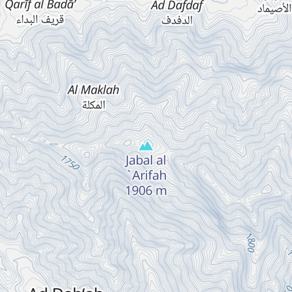 Map of Jabal al `Arifah