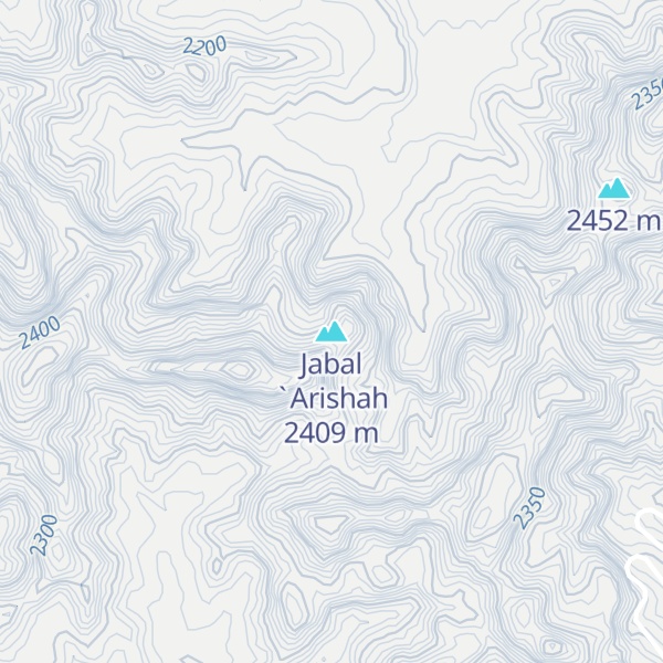 Map of Jabal `Arishah