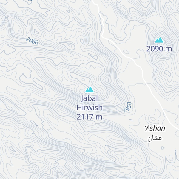 Map of Jabal Hirwish