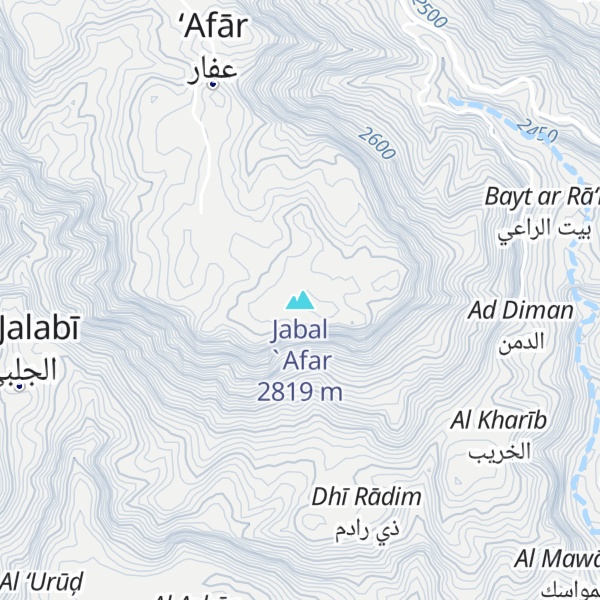 Map of Jabal `Afar