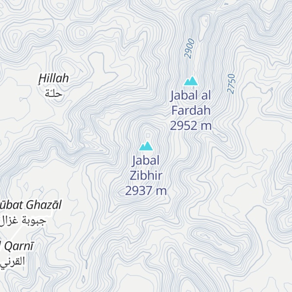 Map of Jabal Zibhir