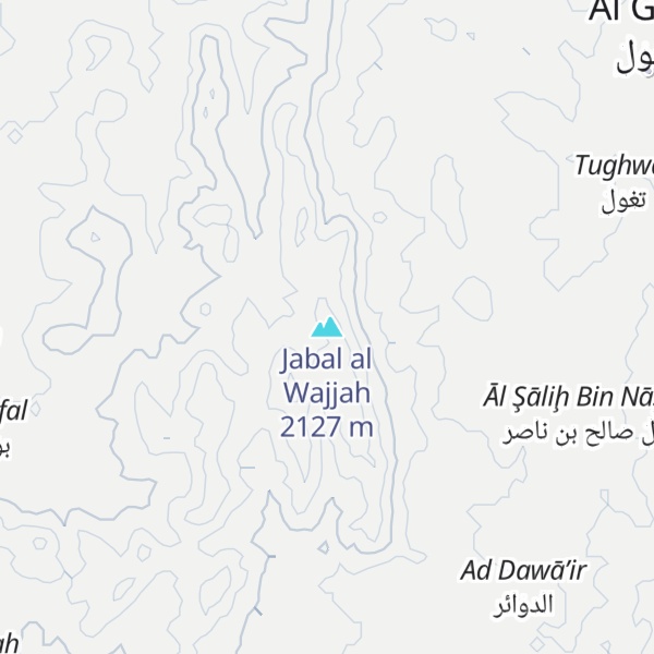 Map of Jabal al Wajjah