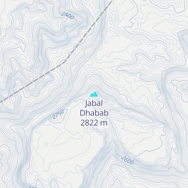 Map of Jabal Dhabab