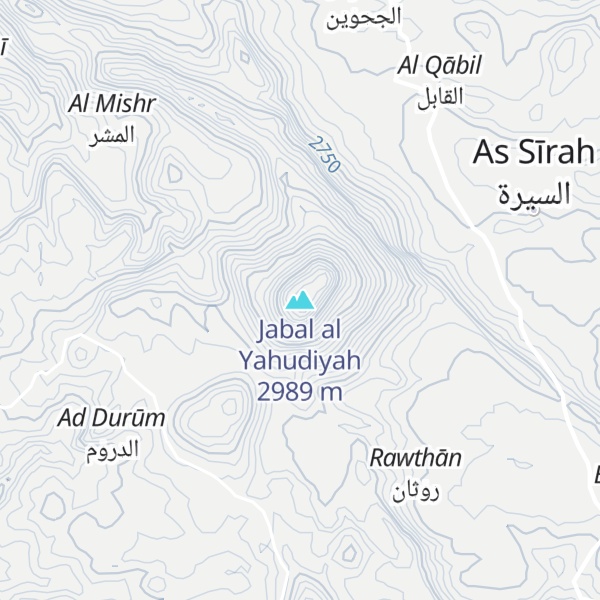 Map of Jabal al Yahudiyah