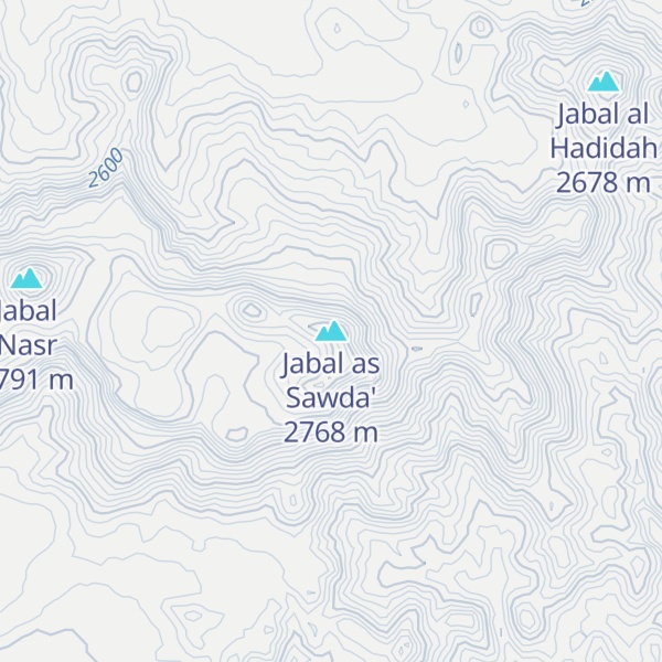 Map of Jabal as Sawda'