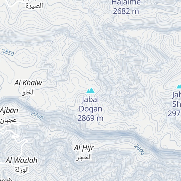 Map of Jabal Dogan