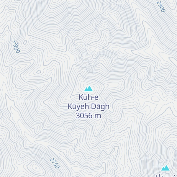 Map of Kūh-e Kūyeh Dāgh