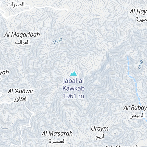 Map of Jabal al Kawkab