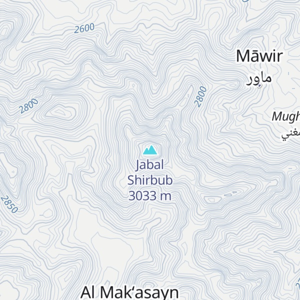 Map of Jabal Shirbub
