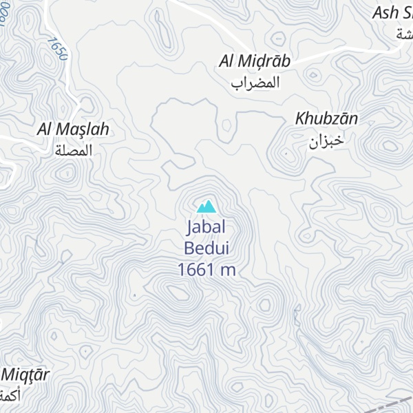 Map of Jabal Bedui
