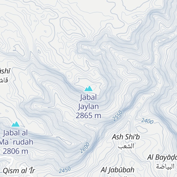 Map of Jabal Jaylan