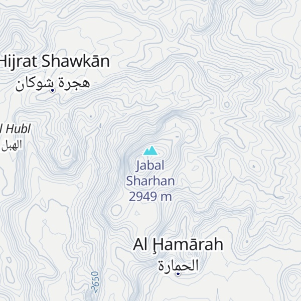 Map of Jabal Sharhan