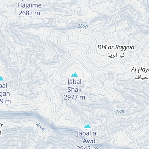 Map of Jabal Shak