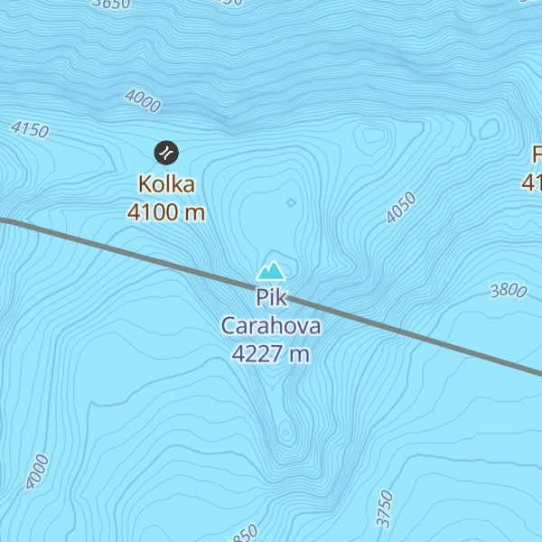 Map of Pik Carahova