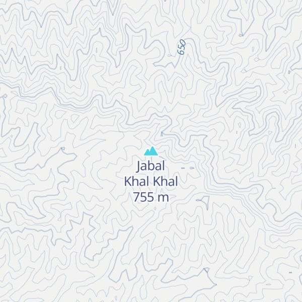 Map of Jabal Khal Khal