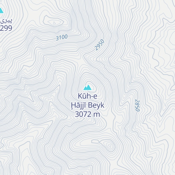 Map of Kūh-e Ḩājjī Beyk