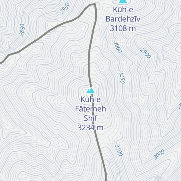 Map of Kūh-e Fāţemeh Shīf