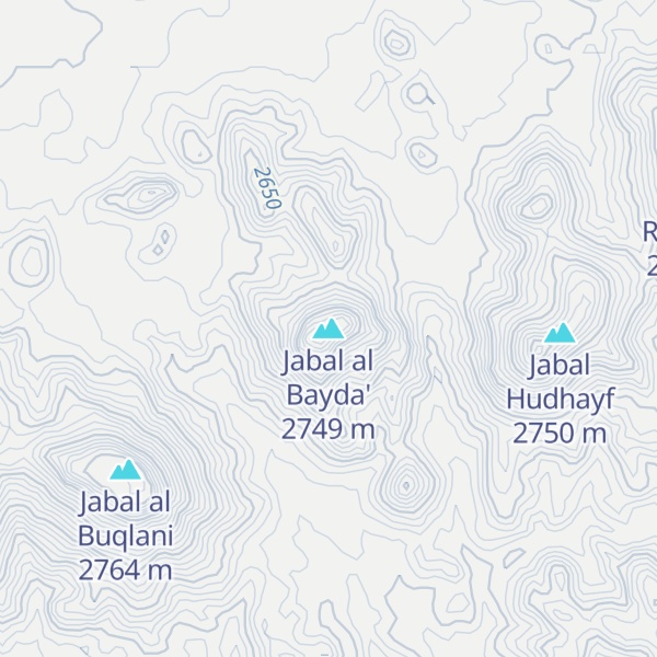 Map of Jabal al Bayda'