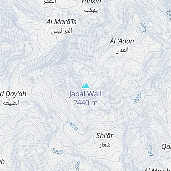 Map of Jabal Wail