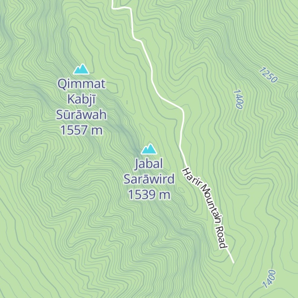 Map of Jabal Sarāwird