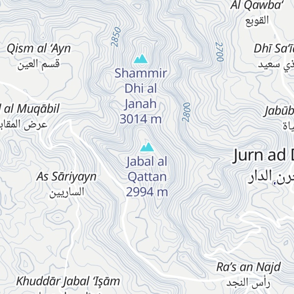 Map of Jabal al Qattan