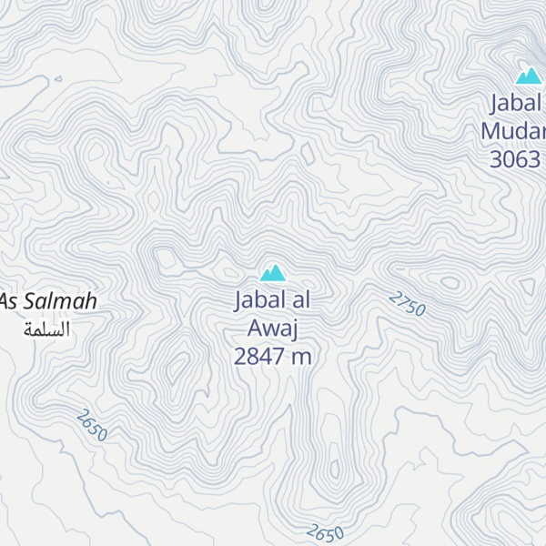 Map of Jabal al Awaj