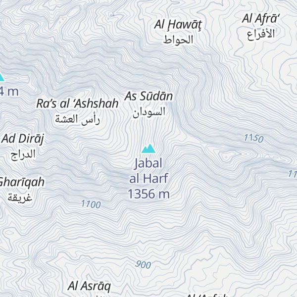 Map of Jabal al Harf