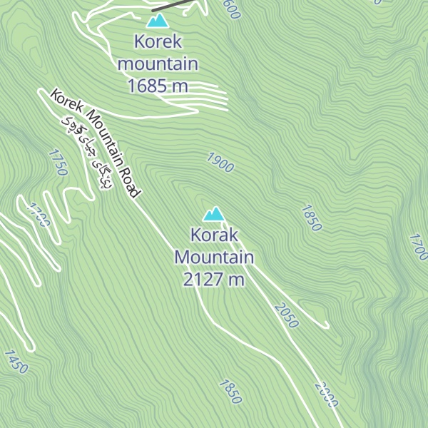 Map of Korak Mountain