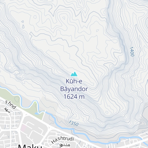 Map of Kūh-e Bāyandor
