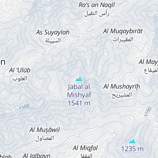 Map of Jabal al Mishyaf