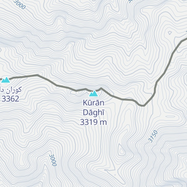 Map of Kūrān Dāghī