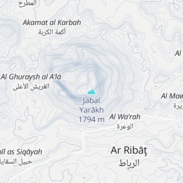 Map of Jabal Yarākh