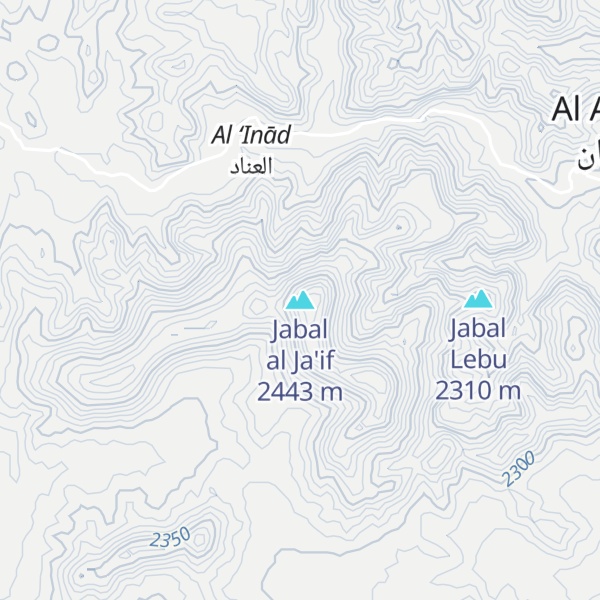 Map of Jabal al Ja'if