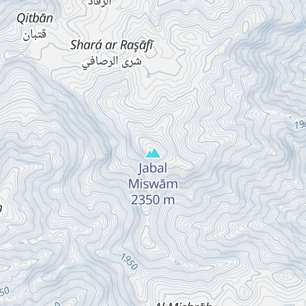 Map of Jabal Miswām