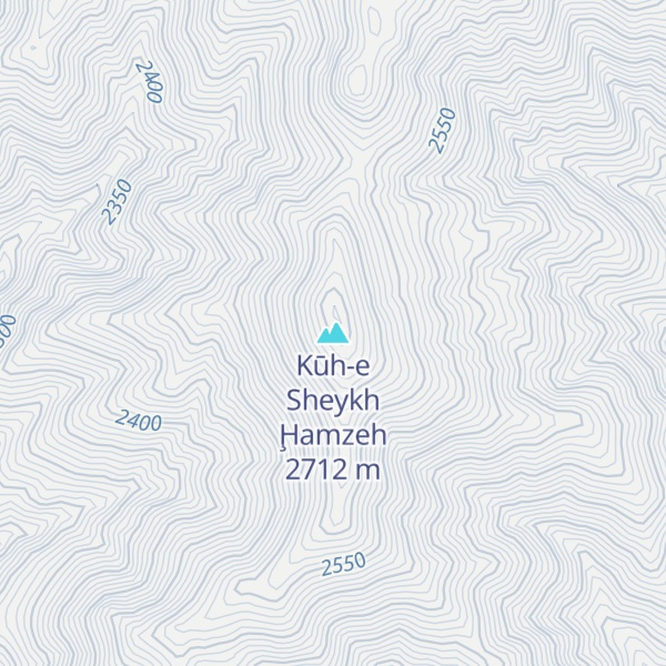 Map of Kūh-e Sheykh Ḩamzeh