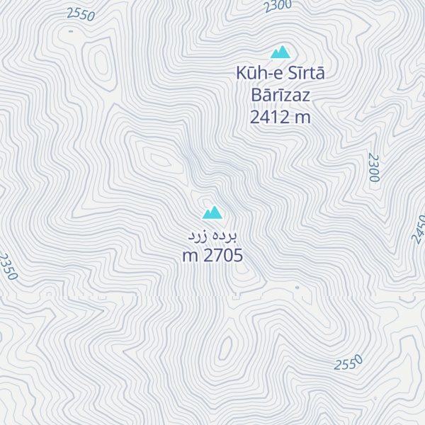 Map of برده زرد