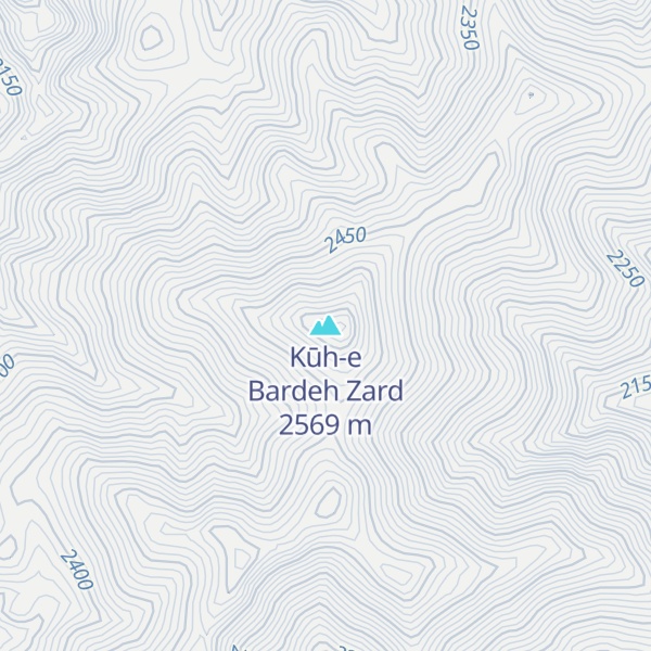 Map of Kūh-e Bardeh Zard