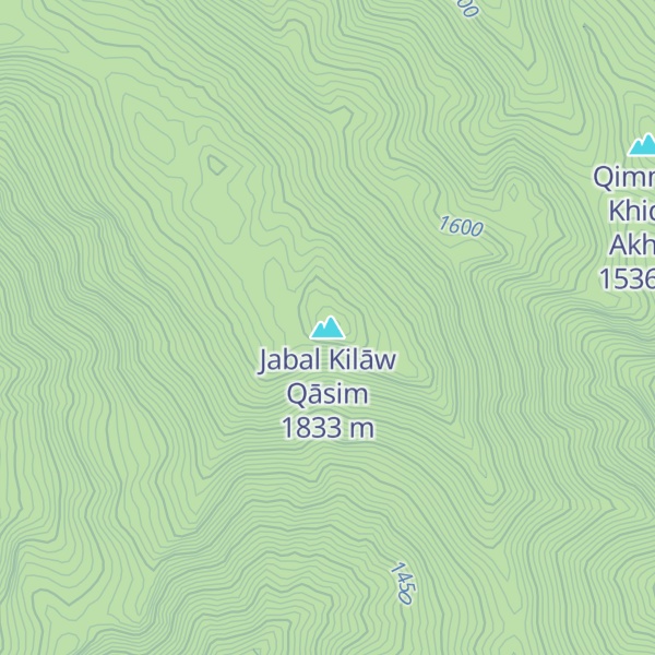 Map of Jabal Kilāw Qāsim